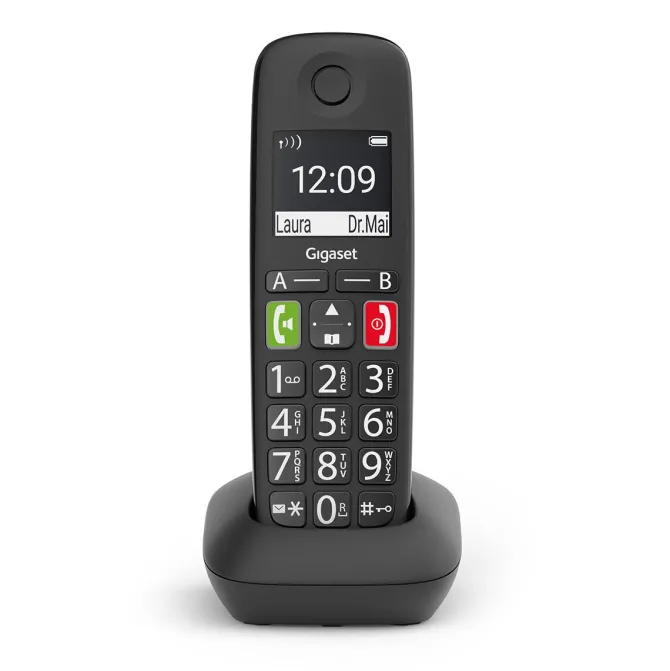 Gigaset E290 Telefono analogico/DECT Nero Identificatore di chiamata