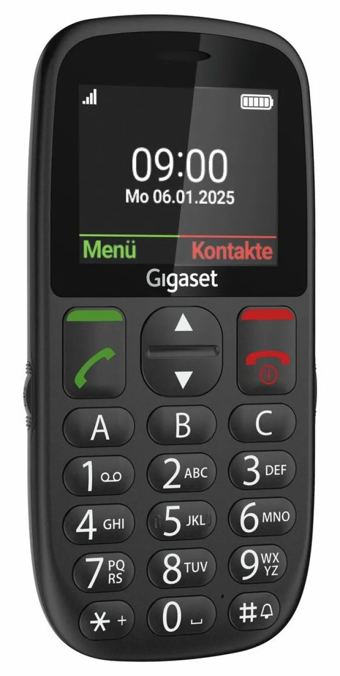 Gigaset GL395 5,59 cm (2.2") EasyPhone Cellulare semplificato, SIM singola, 90 g, Display 2.2 pollici - Nero