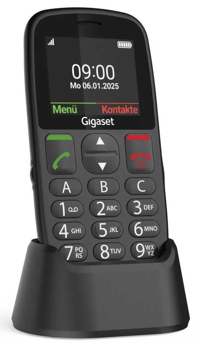 Gigaset GL395 5,59 cm (2.2") EasyPhone Cellulare semplificato, SIM singola, 90 g, Display 2.2 pollici - Nero
