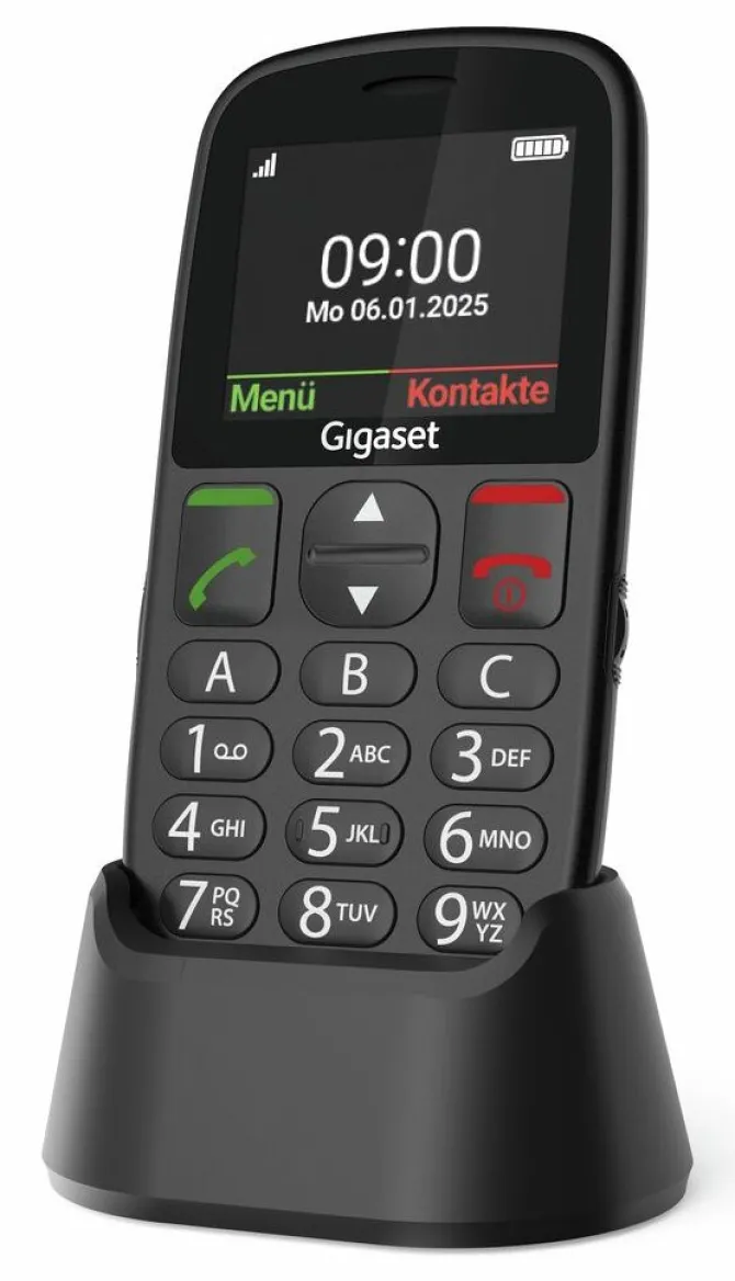 Gigaset GL395 5,59 cm (2.2") EasyPhone Cellulare semplificato, SIM singola, 90 g, Display 2.2 pollici - Nero