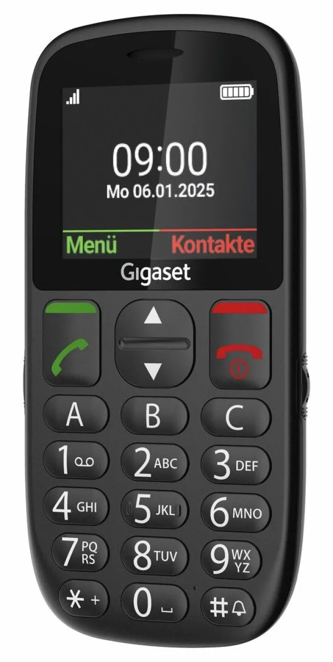 Gigaset GL395 5,59 cm (2.2") EasyPhone Cellulare semplificato, SIM singola, 90 g, Display 2.2 pollici - Nero