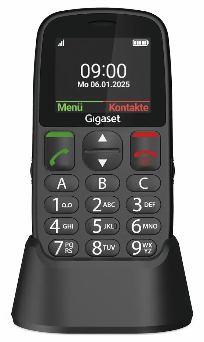 Gigaset GL395 5,59 cm (2.2") EasyPhone Cellulare semplificato, SIM singola, 90 g, Display 2.2 pollici - Nero