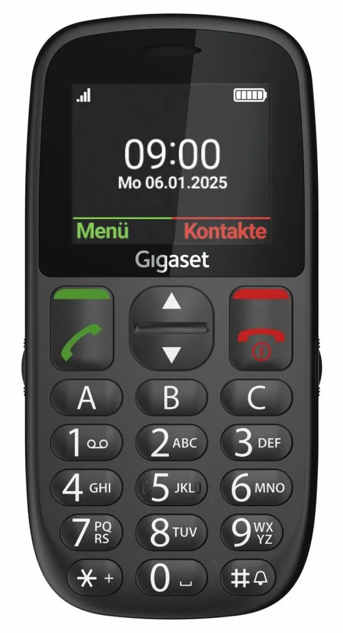 Gigaset GL395 5,59 cm (2.2") EasyPhone Cellulare semplificato, SIM singola, 90 g, Display 2.2 pollici - Nero