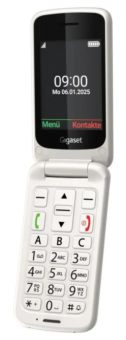 Gigaset GL595, Telefono semplificato Easy Phone, 800 mAh - Bianco