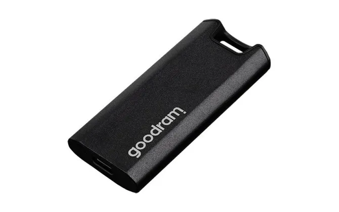 GoodRam - Disco rigido SSD esterno da 1TB - USB 3.2 Gen. 2x2 Tipo-C - Move Ridge Nero - Velocità di lettura fino a 2000MB/s, velocità di scrittura fino a 2000MB/s - Custodia in metallo - 75×32×9,5mm