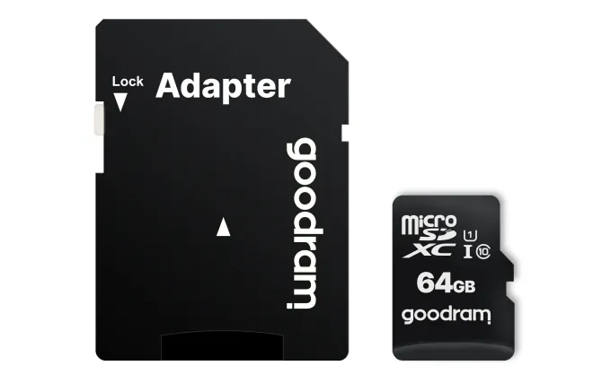 GOODRAM microSD 64GB GOODRAM SDXC c10 UHS-I/U1 M1AA con adattatore 100R/10W - M1AA-0640R12