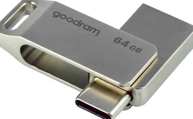 GOODRAM PEN DRIVE 64GB GOODRAM USB 3.2/TYPE C DualDrive ODA3 SILVER 60R/20W - ODA3-0640S0R11