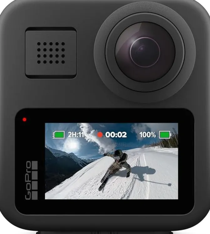 GoPro Action cam MAX 360, Chip Cmos, risoluzione 5,6K, TimeWarp 360 - Nero