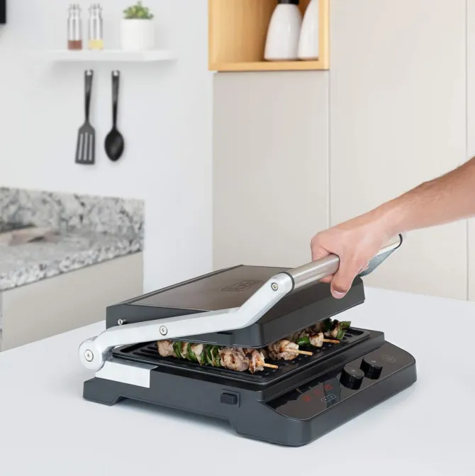Grill Elettrico Black+Decker BXGR2000E 2000 W Acciaio Inossidabile Nero