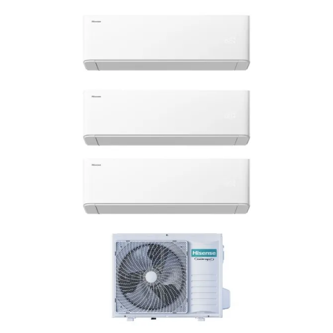 HISENSE - 3AMW62U4RJC - Trial condizionatori 9000 + 9000 + 18000 BTU - Bianco