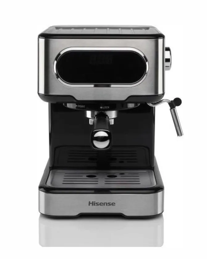 Hisense Macchina per caffè HESCM15DBK Cappuccinatore + 115 Cialde Decisa Borbone in OMAGGIO