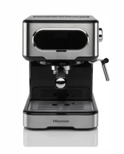 Hisense Macchina per caffè HESCM15DBK Cappuccinatore Pressione a 15 bar Serbatoio da 1,5 lt Cialde e polvere