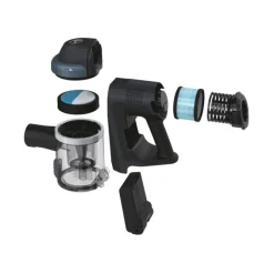 Hoover HF401P 011 Aspirapolvere ricaricabile multiuso, EPA Senza sacchetto 0,7 L 190 W Blu, Grigio, Argento 2,5 Ah