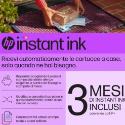 HP - Stampante ENVY 6120E 3 MESI DI INSTANT INK CON HP+, 3 in 1 Print - Scan - Copy - Bianco