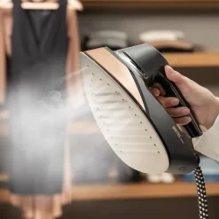 Imetec Evos, Ferro da Stiro con Caldaia, Tecnologia Flash Steam con Vapore Potenziato, Pressione fino a 7 bar, Piastra Infinity Glide Alta Scorrevolezza,