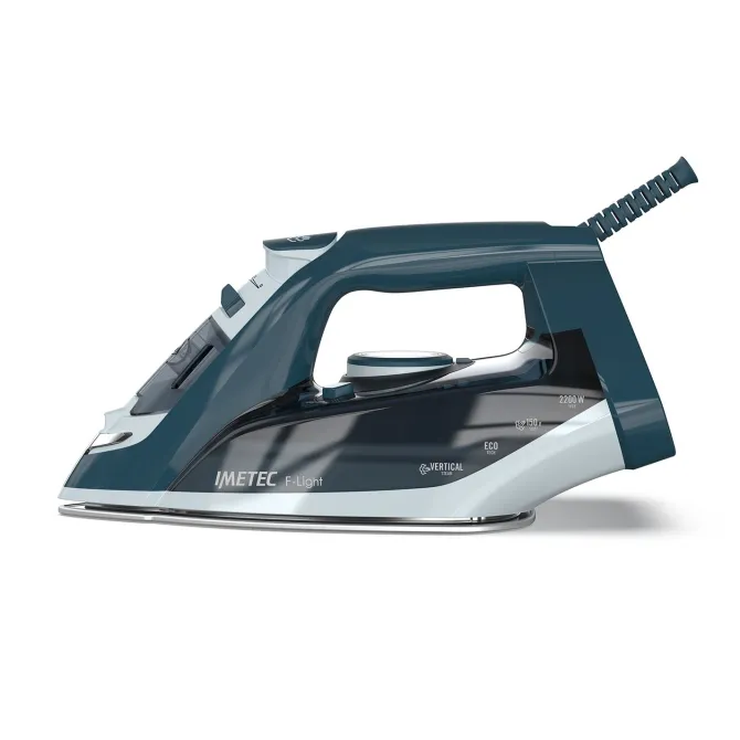 IMETEC - Ferro da stiro a vapore F-LIGHT CASA, 2200 Watt, serbatoio 250ml, termostato regolabile, rivestimento Ceramic soleplate