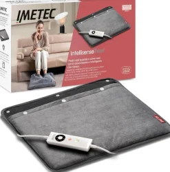 Imetec IntellisenseFeet Scaldapiedi, Tecnologia intellisense, Tessuto morbido, 5 temperature, Autospegnimento, Dispositivo sicurezza electro block, Rivestimento lavabile in lavatrice, 48x50 cm