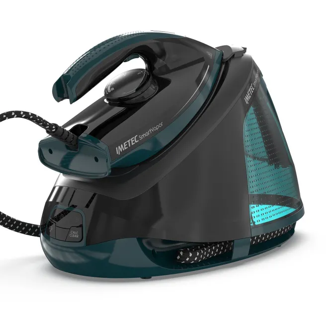 Imetec Smartvapor Ferro da Stiro Generatore di Vapore, Vapore 2 volte più potente, Fino a 6,0 Bar Pump, 2400 W, Colpo di vapore da 350 g, Piastra Flui
