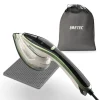 Imetec Steam Easy, ferro da stiro portatile verticale, stira in verticale e orizzontale, piastra ceramica, tripla regolazione di vapore e temperatura, display digitale, pronto in 30, 1200 Watt