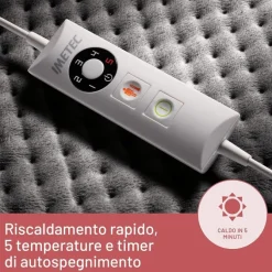 Imetec Termoforo Extra Large Intellisense XL per schiena e gambe, 38x50 cm, 5 temperature, Riscaldamento rapido
