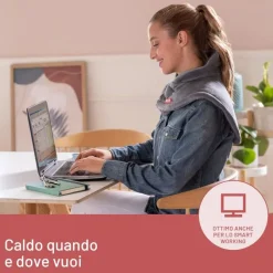 Imetec Termoforo Intellisense Cervical per cervicale e spalle, 47x52 cm, 5 temperature, Riscaldamento rapido