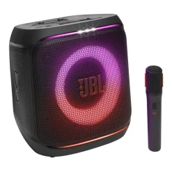 JBL PartyBox Encore 2, Speaker Wireless Bluetooth per Feste con Microfono Wireless, 15 Ore di Autonomia, Splashproof IPX4, Suono Pro con AI Sound Boost e Connessione Multi-Speaker Auracast, Nero