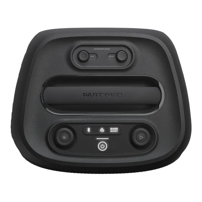 JBL PartyBox Encore 2, Speaker Wireless Bluetooth per Feste con Microfono Wireless, 15 Ore di Autonomia, Splashproof IPX4, Suono Pro con AI Sound Boost e Connessione Multi-Speaker Auracast, Nero