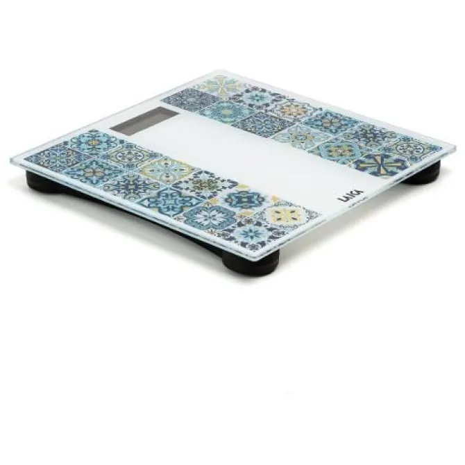 LAICA PS1083B Pesapersone elettronico, max 180 kg, Mediterranean Breeze - White/Blue