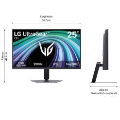 LG UltraGear 25G523B-B Monitor Gaming, 25 