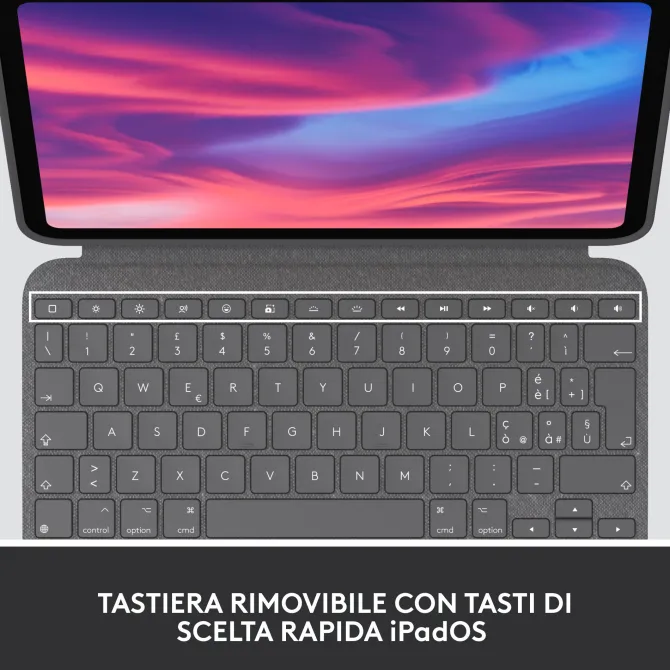 Logitech Combo Touch Grigio Smart Connector QWERTY Italiano