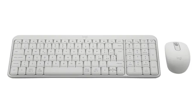 LOGITECH - MK250 - Tastiera + Mouse Wireless - Off White