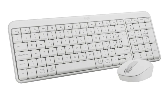 LOGITECH - MK250 - Tastiera + Mouse Wireless - Off White