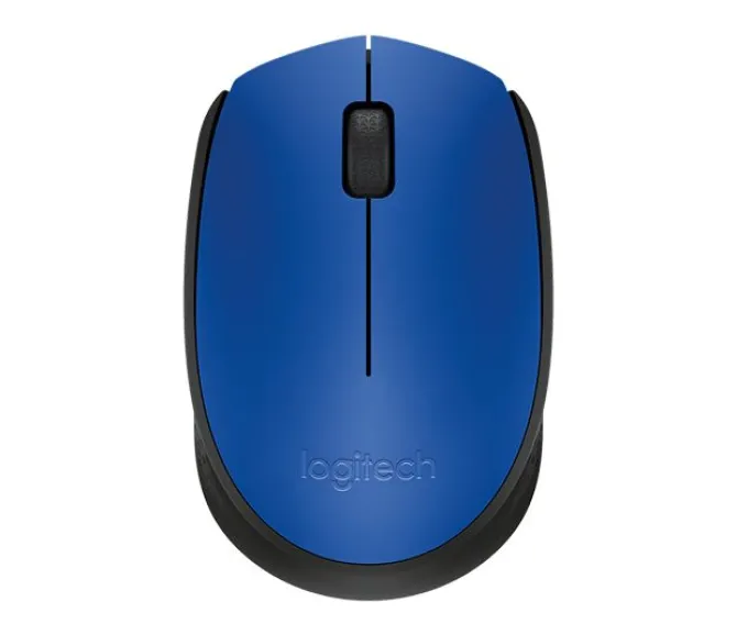 LOGITECH - M171 Mouse Puntamento Ottico LED, connessione Infrarossi, Ricevitore Wireless Nano, 3 pulsanti - Blu