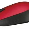 Logitech M171 Mouse Wireless, Rosso