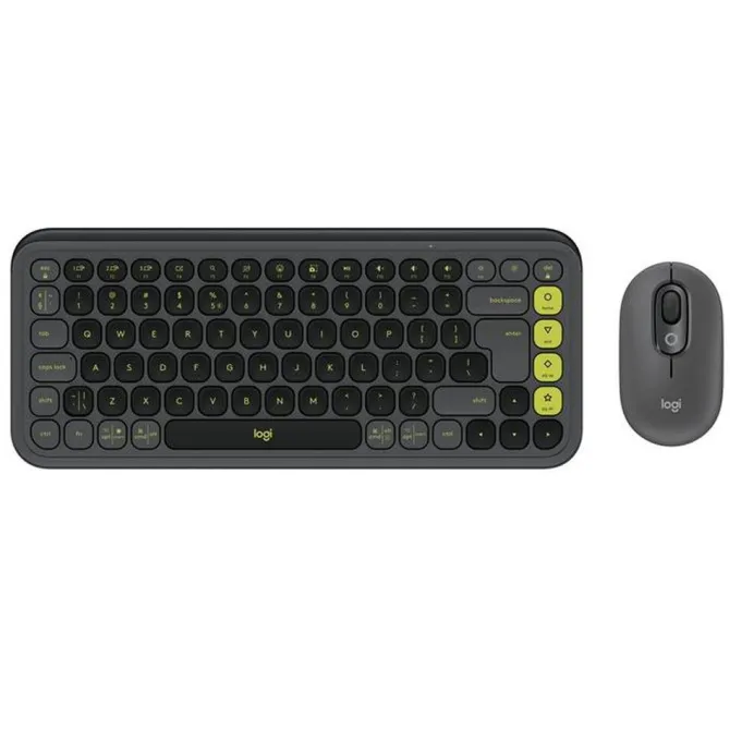 LOGITECH - Tastiera + Mouse POP ICON COMBO - Graphite