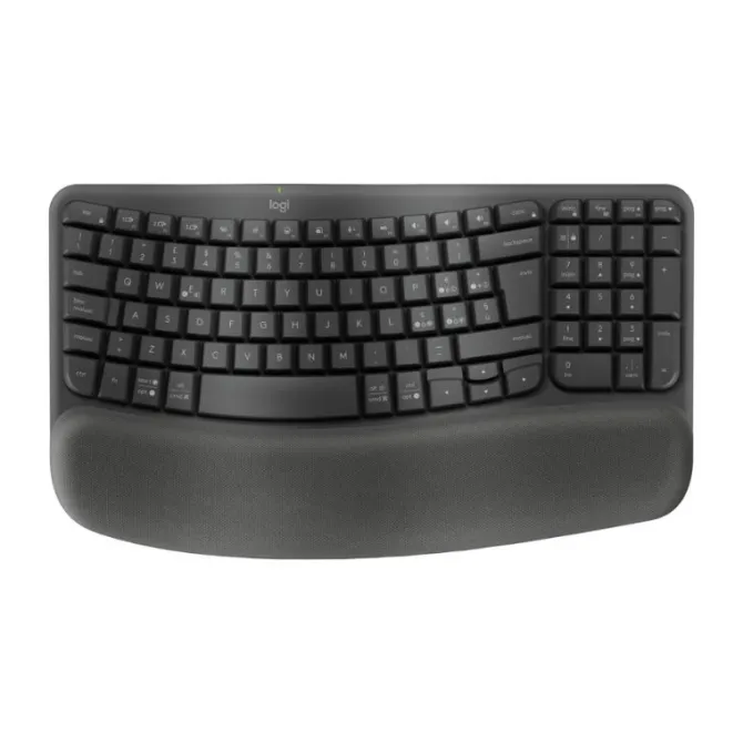 Logitech - Wave Keys tastiera Ufficio RF senza fili + Bluetooth QWERTY Italiano - Grafite
