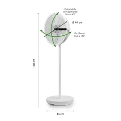 Macom Enjoy & Relax 983 ventilatore, 12 velocità, 24W, motore DC senza spazzole - Bianco