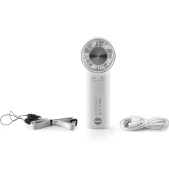 MACOM - Mini ventilatore portatile ICE FAN nebulizzatore, 162 mm, batteria al litio da 2000mAh, Ricarica USB-C,