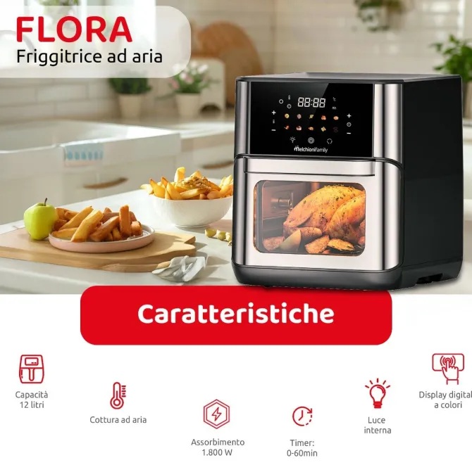 Melchioni Family Friggitrice ad Aria 12L FLORA