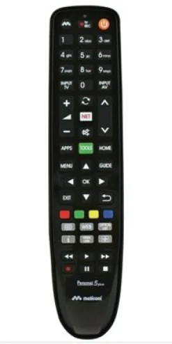 Meliconi Personal 6 Plus telecomando IR Wireless Nero Pulsanti