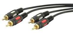 NVS Cavo alta qualità audio 2 spine rca + 2 spine rca - L. 1,5 mt