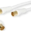 NVS Cavo antenna hi-quality - spina / presa + 1 adattatore m/m - l. 5 mt.