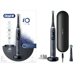 Oral-B iO Spazzolino Elettrico Ricaricabile 9S Nero, 2 Testine, 1 Custodia Da Viaggio Ricaricabile