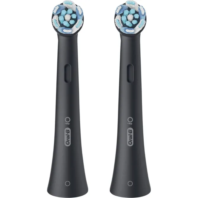 ORAL-B - OB PW REFILL ULTIMATE CLEAN BLACK X2CT, Testine Rotonde Originali, per Gengive Sensibili, 2 Testine - Nero