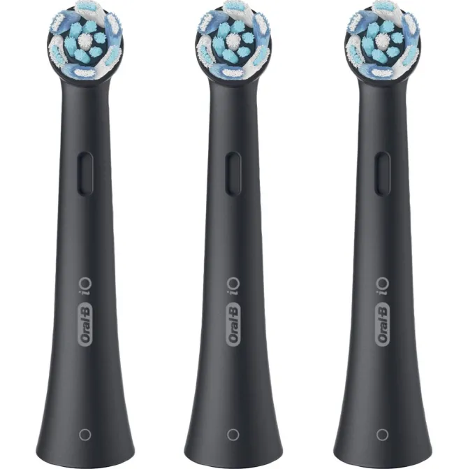 ORAL-B - OB PW REFILL ULTIMATE CLEAN BLACK X3CT, testine di ricambio Oral-B iO Series Ultimate Clean, 4000 setole morbide - Nero