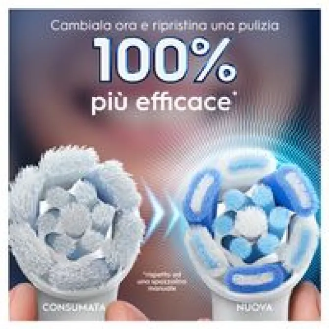 ORAL-B - OB PW REFILL ULTIMATE CLEAN WHITE X3CT, Testine di ricambio per spazzolino ORAL-B - Bianco