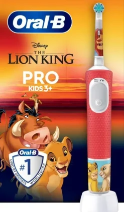 Oral-B Pro Kids Re Leone - Spazzolino elettrico con modalità Sensitiv+, Setole extra morbide