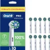 Oral-B Testina Di Ricambio PRO Cross Action Bianca, Confezione Da 10 Testine