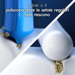 Oral-B Testina Di Ricambio PRO Cross Action Bianca, Confezione Da 10 Testine