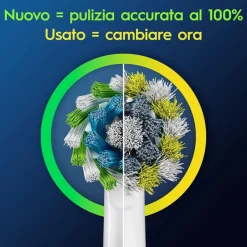 Oral-B Testina Di Ricambio PRO Cross Action Bianca, Confezione Da 10 Testine